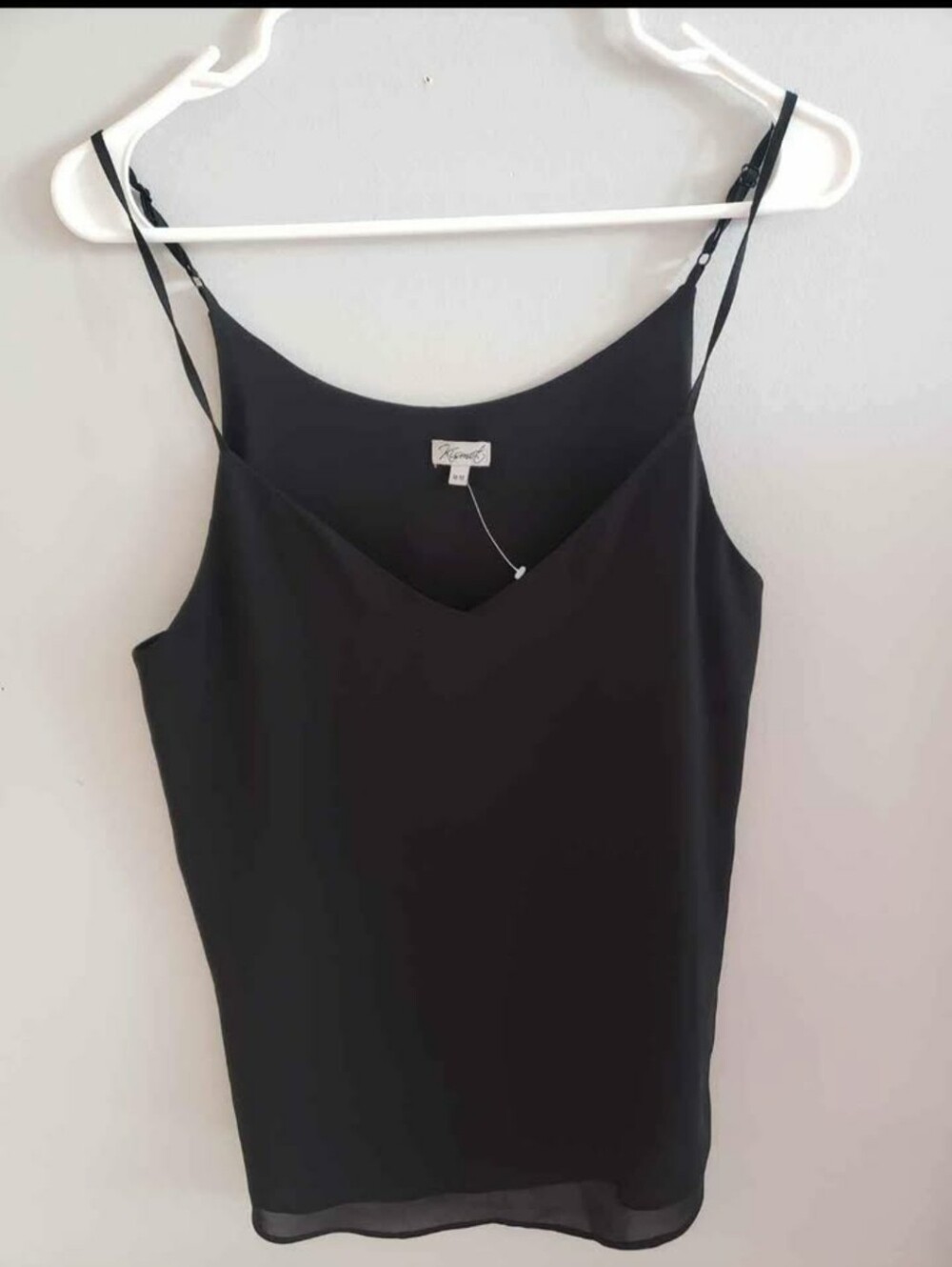 Kismet Black Adjustable Strap V-Neck Camisole
